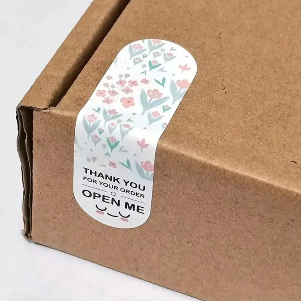 50 piece Floral Thank You Stickers